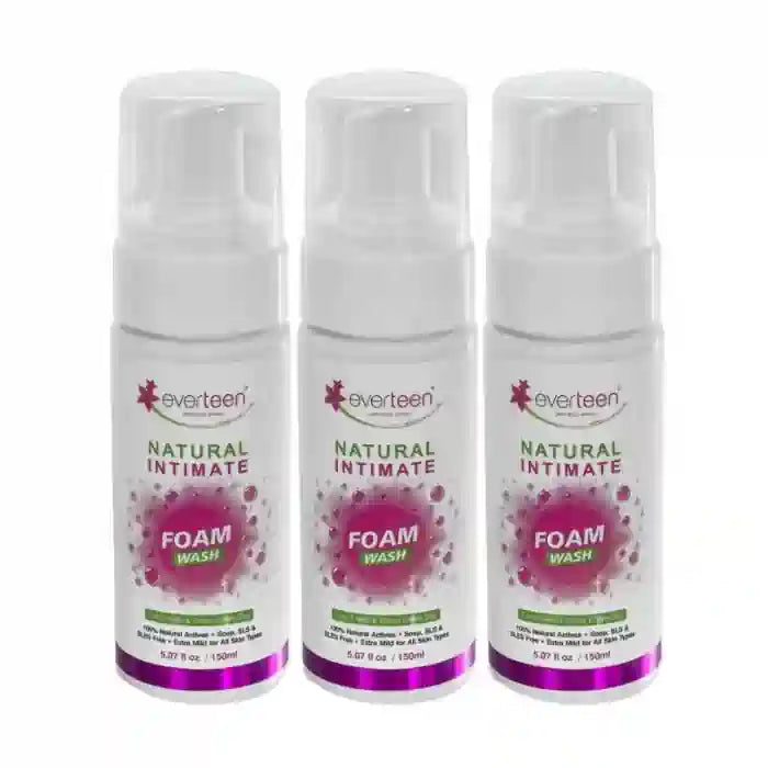 Buy 3 Packs everteen Foam Natural Intimate Wash 150ml for Women - everteen-neud.com