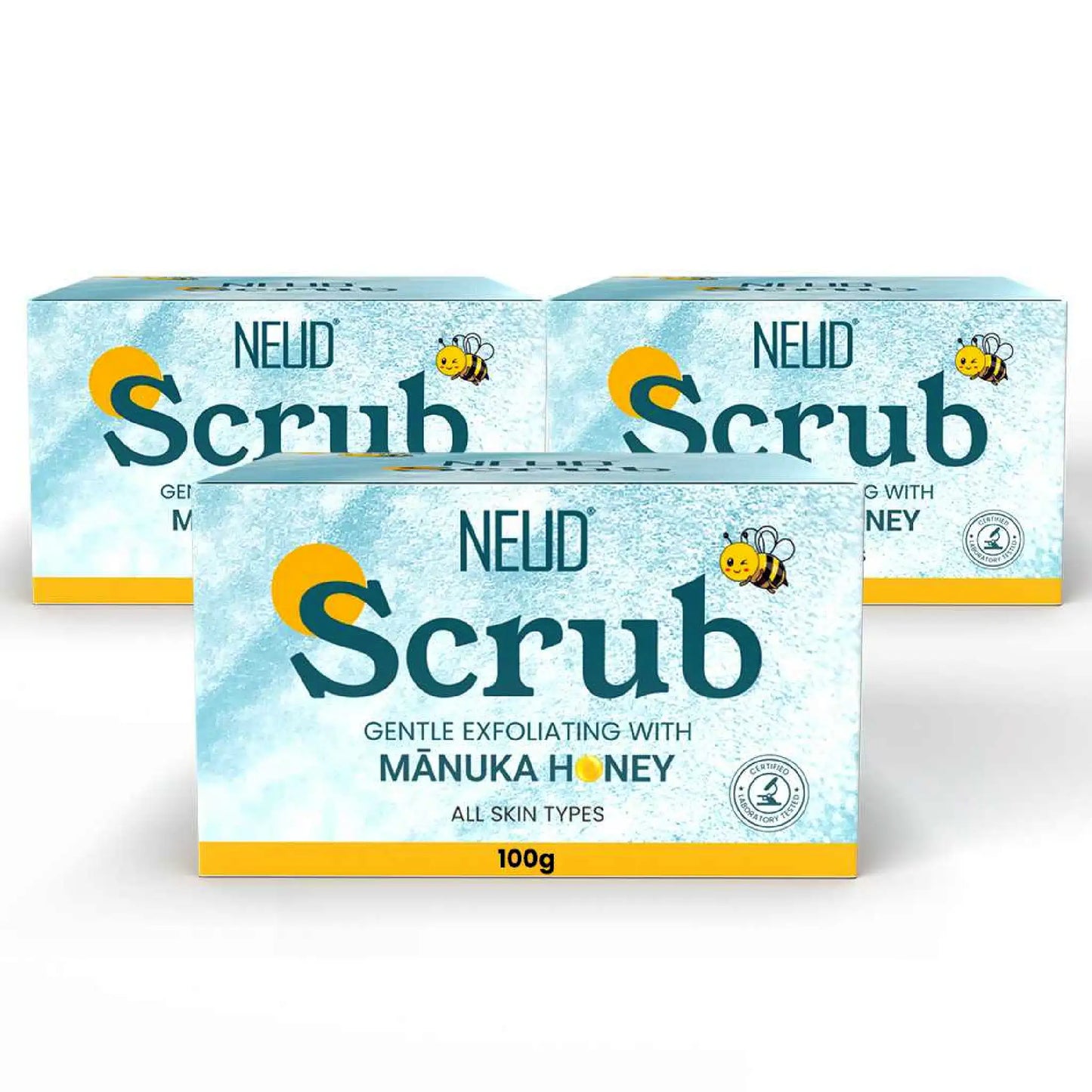 NEUD Manuka Honey Scrub 3x100g – Kojic Acid, Alpha Arbutin and Manuka Honey