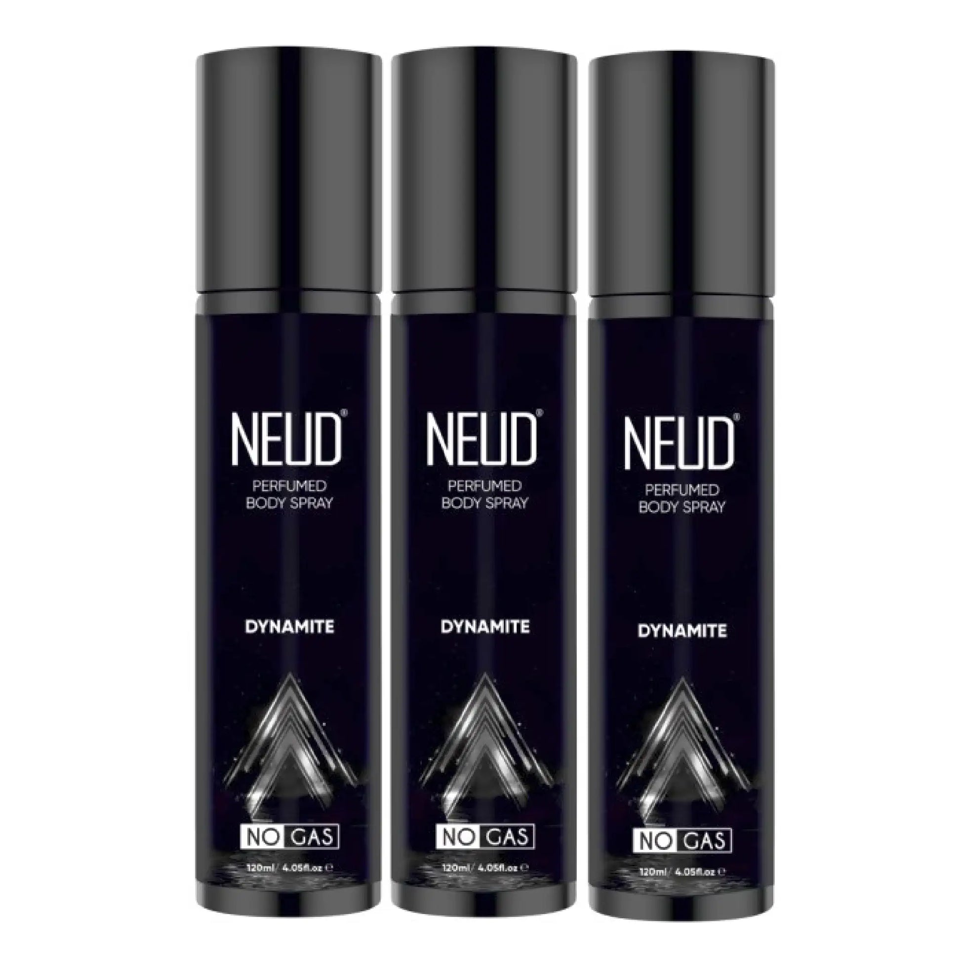 NEUD Dynamite Perfumed Body Spray, No Gas Deodorant - 4x120ml Bottles