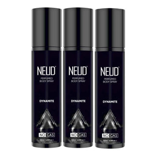 NEUD Dynamite Perfumed Body Spray, No Gas Deodorant - 4x120ml Bottles