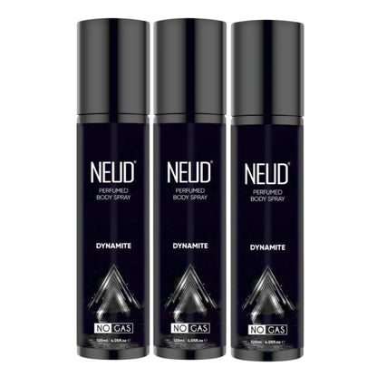 NEUD Dynamite Perfumed Body Spray, No Gas Deodorant - 4x120ml Bottles