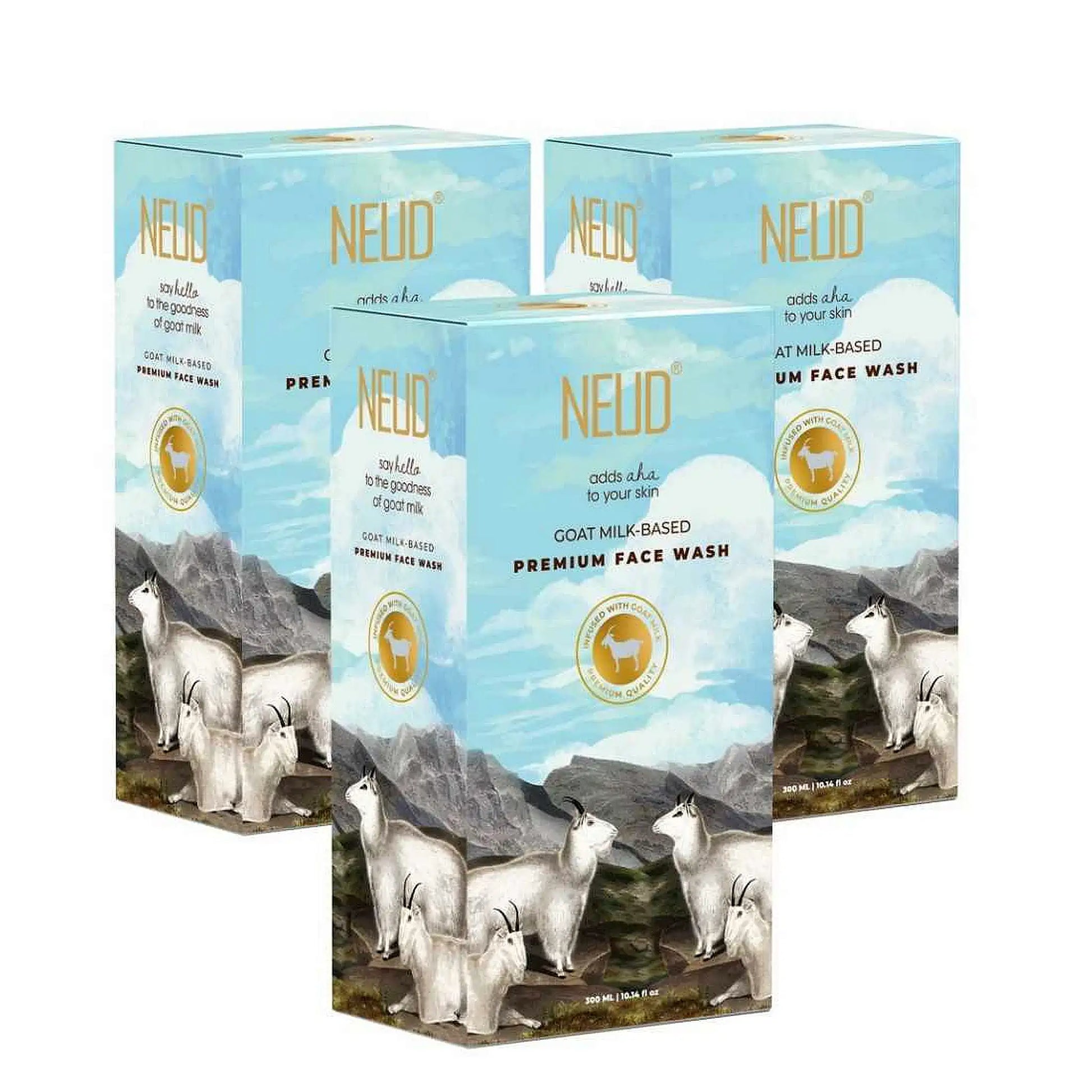 NEUD Goat Milk Face Wash - 3x300ml Pack