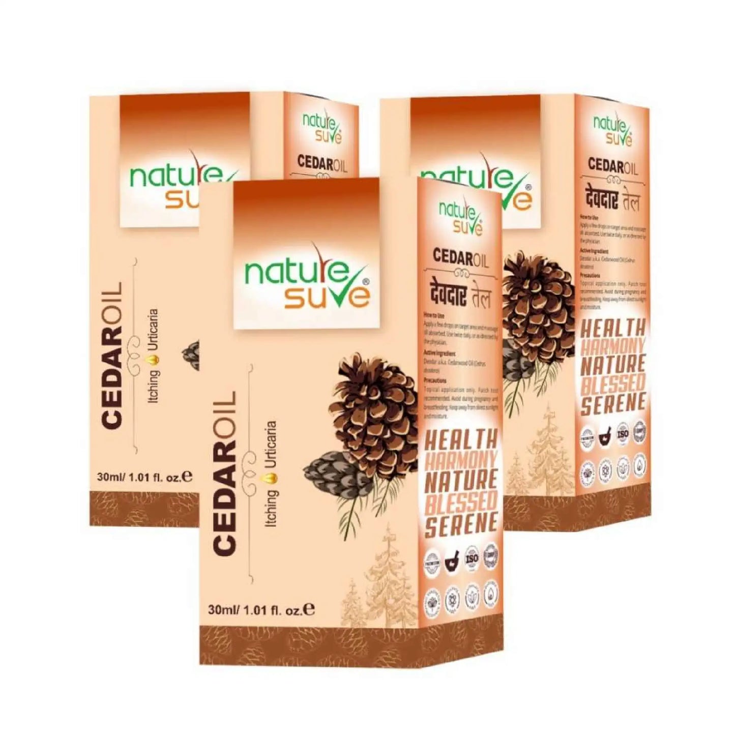 Nature Sure Cedar Deodar Oil 3x30ml – Classical Ayurvedic Oil