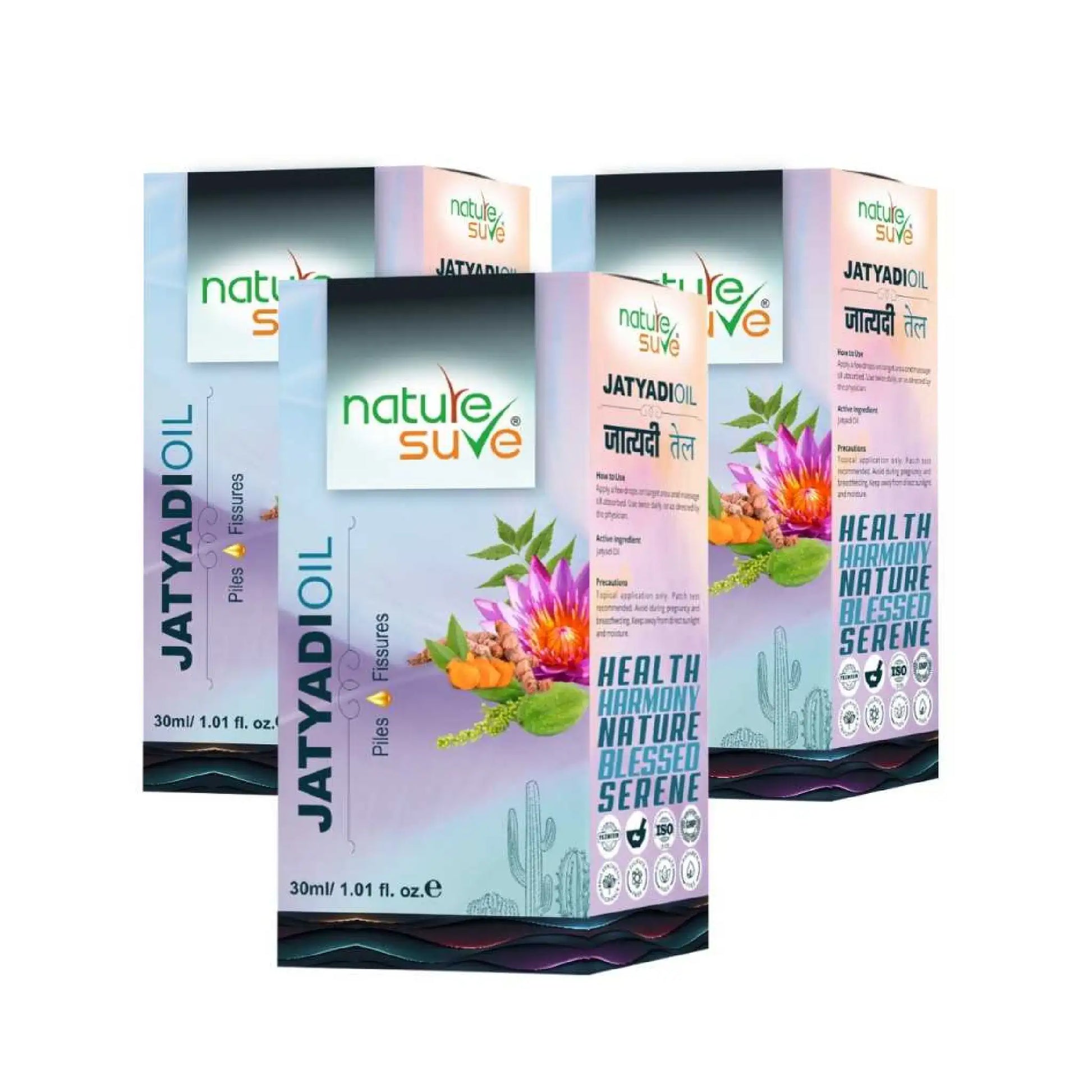 Nature Sure Jatyadi Oil 3x30ml – Classical Ayurvedic Topical Oil