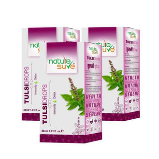 Nature Sure Panch Tulsi Drops 3x30ml – Five-Variety Holy Basil, AYUSH-Certified