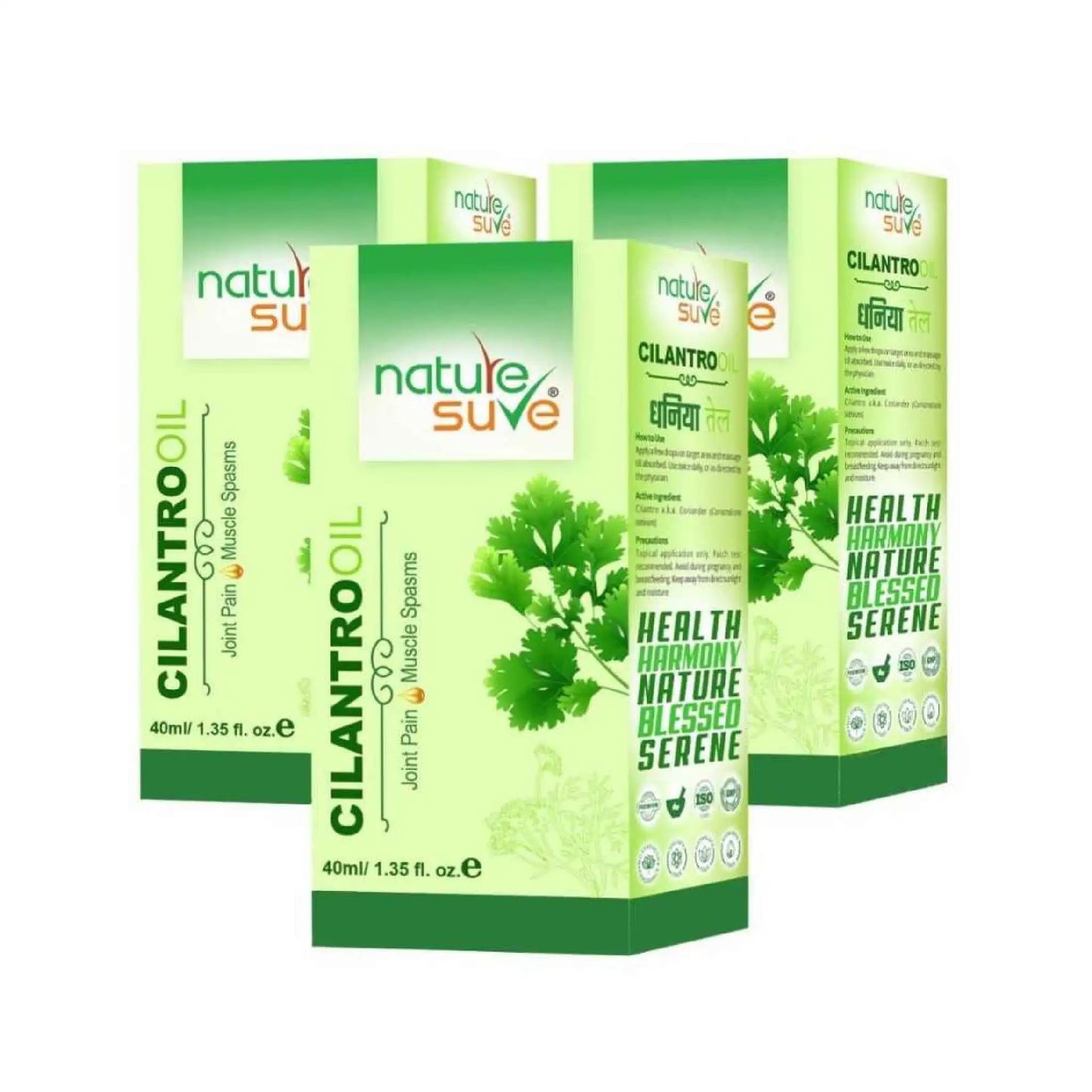 Nature Sure Cilantro Dhania Oil - 3x40ml Pack