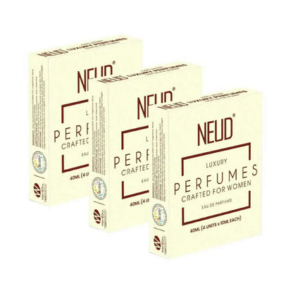 NEUD Luxury Pocket Perfume Gift Set for Women - 3x4x10ml Pack - Long Lasting Eau de Parfum