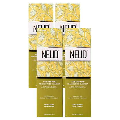 Buy 4 Packs NEUD Age Defying Foaming Face Cleanser 150ml With Apple Cider Vinegar and Bakuchiol - everteen-neud.com