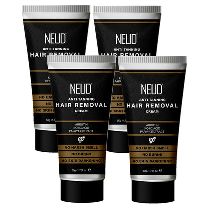 Buy 4 Packs NEUD Anti-Tanning Hair Removal Cream With Kojic Acid, Arbutin and Papaya - everteen-neud-com