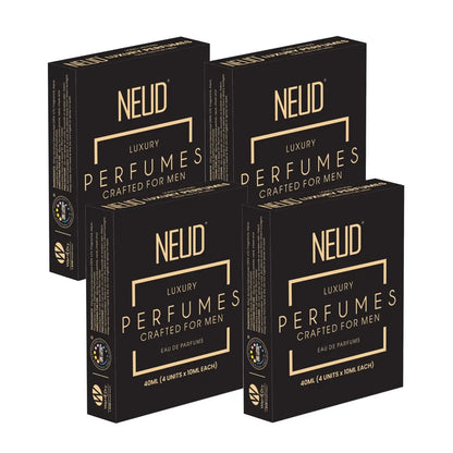 Buy 4 Packs NEUD Luxury Pocket Perfumes 4x10ml Gift Set for Men - Long Lasting Eau de Parfum - everteen-neud.com