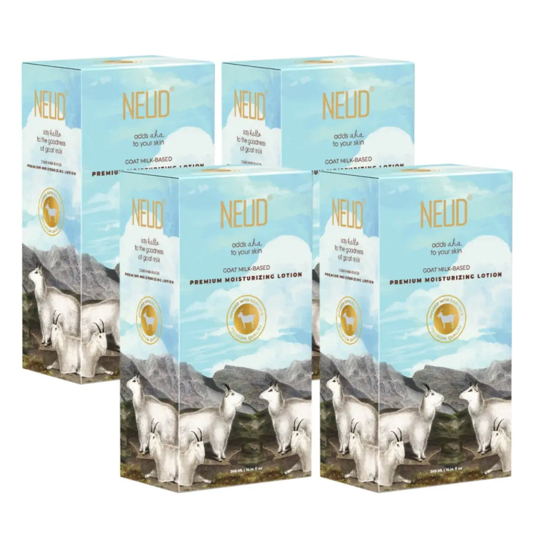 Buy 4 Packs NEUD Goat Milk Moisturizing Lotion 300ml for Men and Women - everteen-neud.com