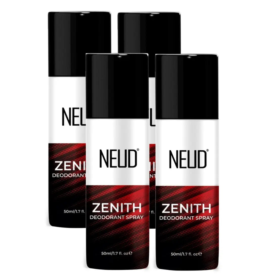 Buy 4 Packs NEUD ZENITH Unisex Deodorant Perfumed Body Spray 50ml for 24-Hour Odor Protection - everteen-neud.com