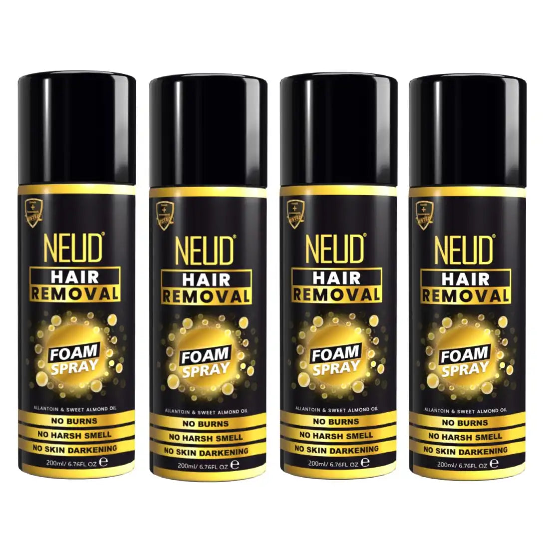 Buy 4 Packs NEUD Hair Removal Foam Spray 200ml with No Burns, Harsh Smell or Skin Darkening - everteen-neud.com