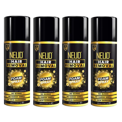 Buy 4 Packs NEUD Hair Removal Foam Spray 200ml with No Burns, Harsh Smell or Skin Darkening - everteen-neud.com