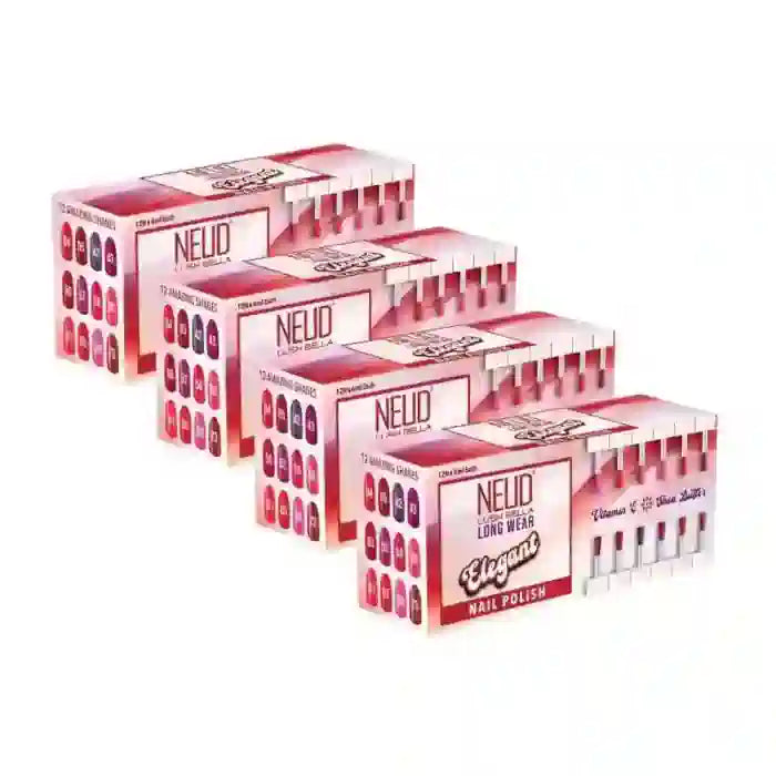 Buy 4 Packs NEUD Lush Bella Elegant Nail Polish - 12x6ml - everteen-neud.com