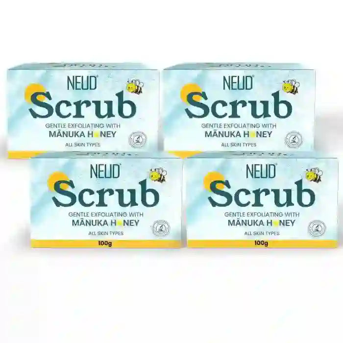 Buy 4 Packs 100g Each NEUD Exfoliating Scrub with Manuka Honey, Kojic Acid and Alpha Arbutin Directly From Company - everteen-neud.com