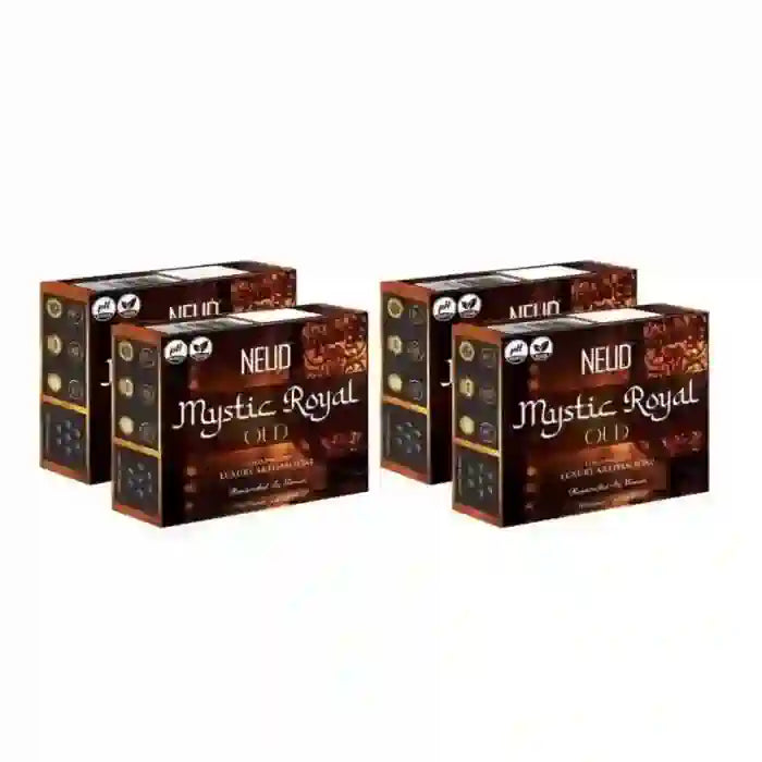 Buy 4 Packs of NEUD Mystic Royal Oud Luxury Artisan pH Balanced Cold-Pressed Handmade Soap 125g Each With Oudh and Gul Banafsha - everteen-neud.com
