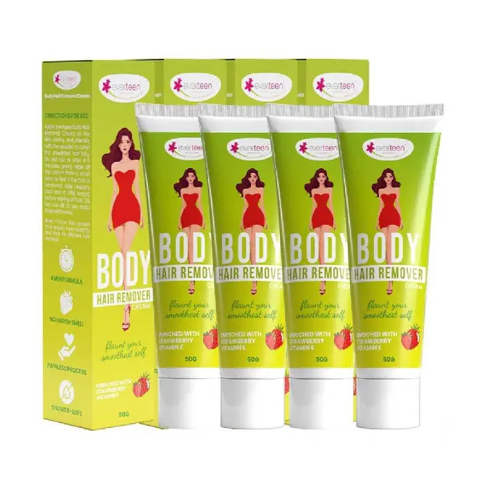 Buy 4 Packs everteen Body Hair Remover Cream 50g for Women directly from the company - everteen-neud.com
