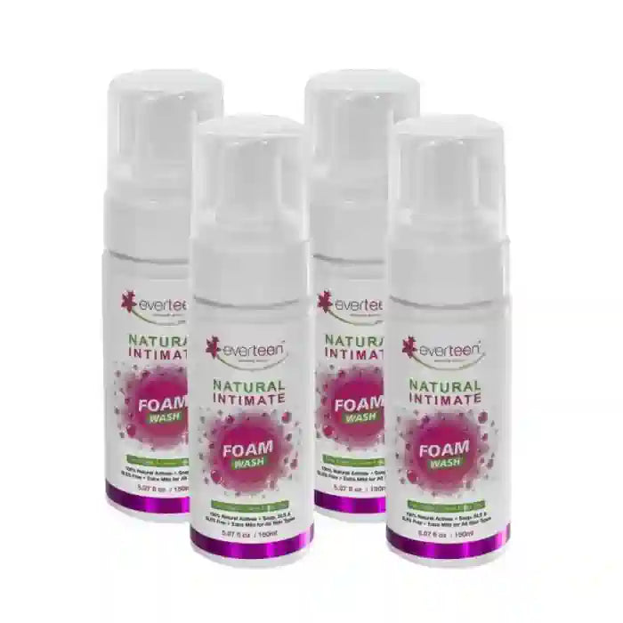 Buy 4 Packs everteen Foam Natural Intimate Wash 150ml for Women - everteen-neud.com