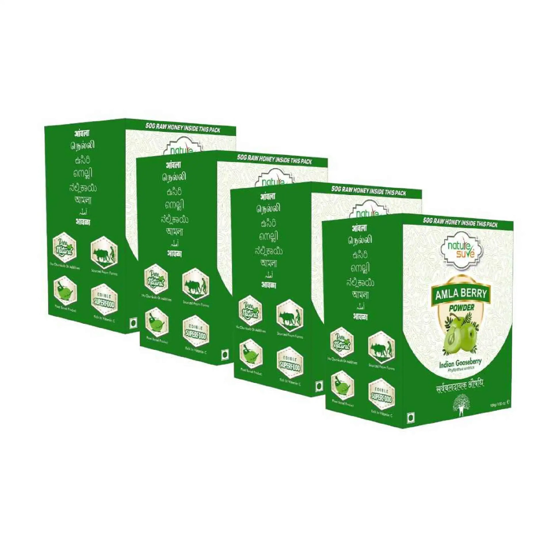 Nature Sure Amla Berry Powder - 4x100g Pack