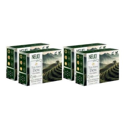 NEUD Tea Tree Dew Glycerine Luxury Artisan Handmade Soap - 4x125g Pack