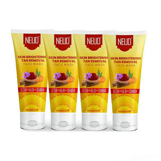 NEUD Skin Brightening Tan Removal Face Wash 4x125ml – Kesar, Haldi and Chandan