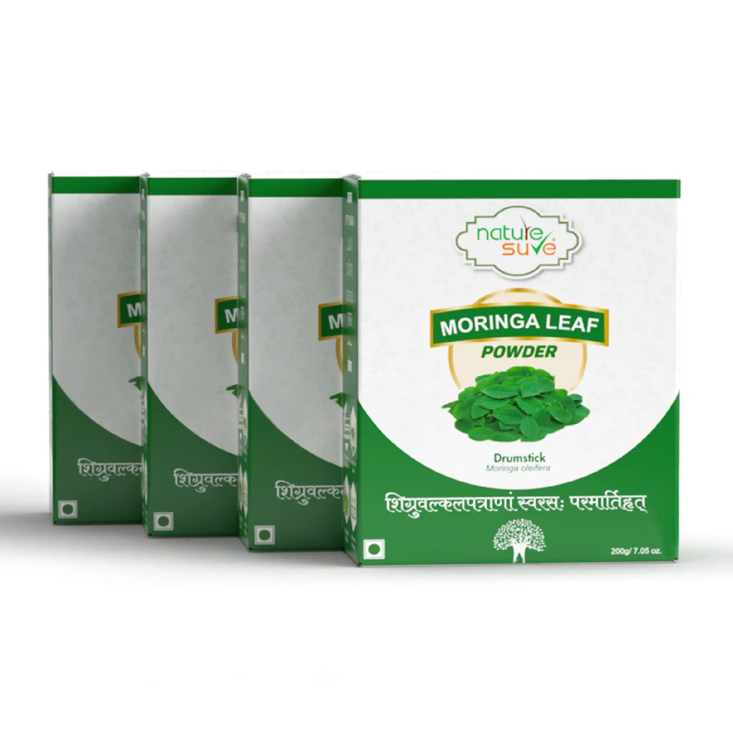 Nature Sure Moringa Leaf Powder 4x200g – Drumstick Atta Mix, AYUSH-Certified