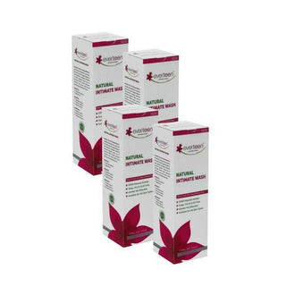 everteen Natural Intimate Wash for Feminine Hygiene in Women - 4x210ml Pack