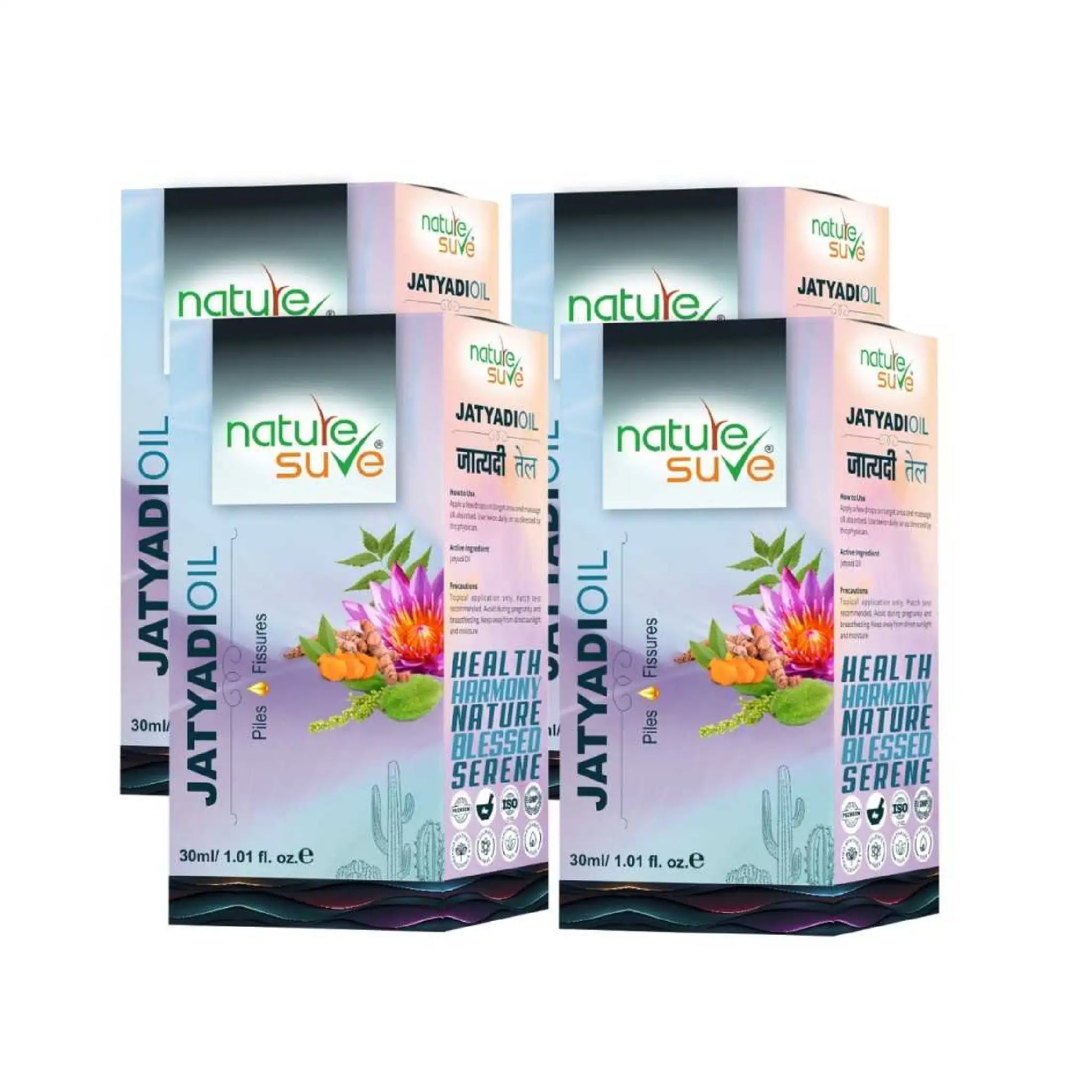 Nature Sure Jatyadi Oil 4x30ml – Classical Ayurvedic Topical Oil
