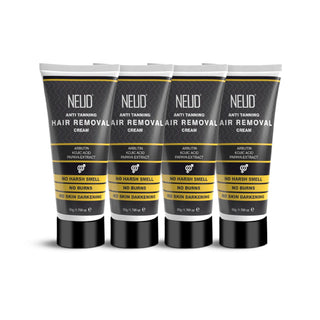 NEUD Anti-Tanning Hair Removal Cream 4x50g – Kojic Acid, Arbutin and Papaya