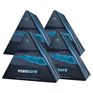 ManSure Testosterone Booster 4x60 Capsules – Certified Ayurvedic Supplement for Men