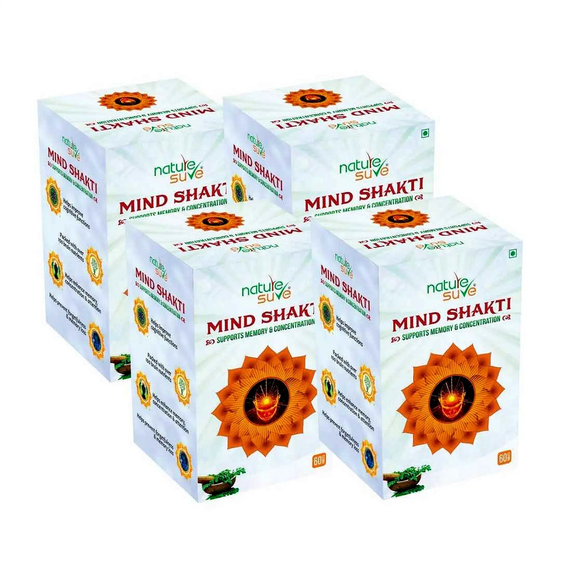 Nature Sure Mind Shakti - 4x60 Tablets Pack