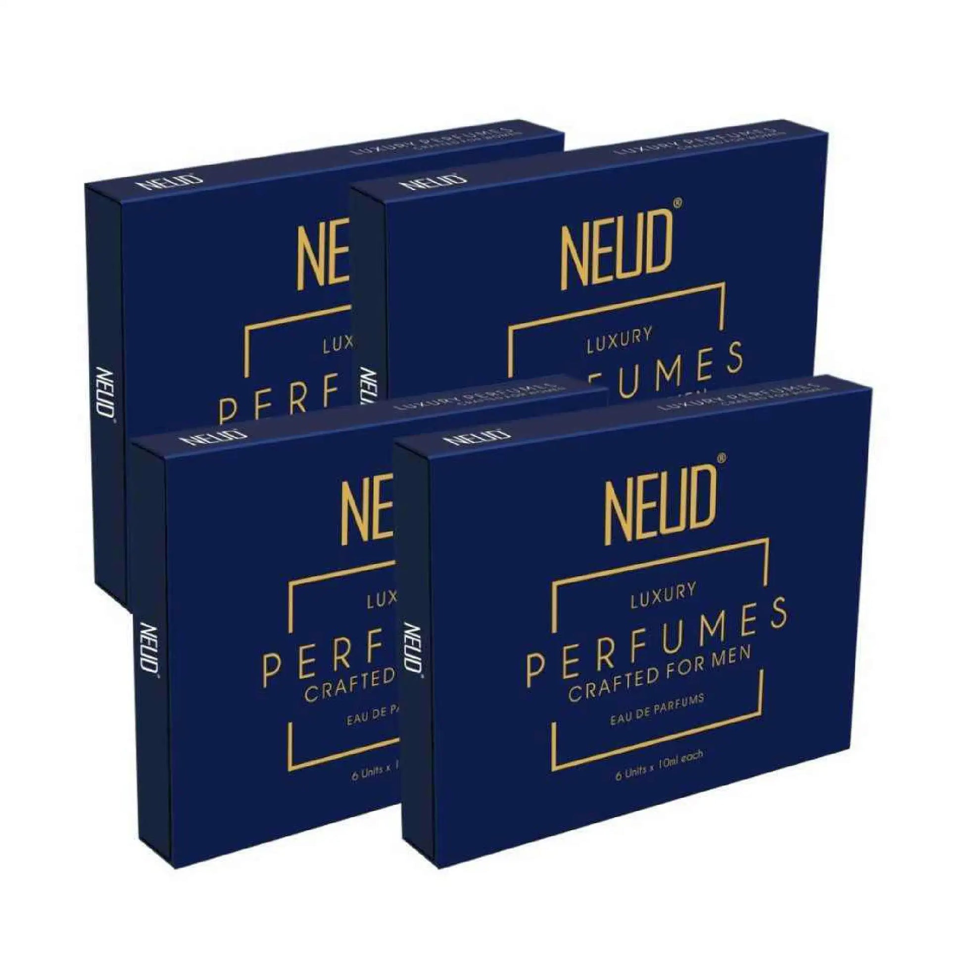 NEUD Luxury Pocket Perfumes Set 6x10ml for Men - 4 Packs