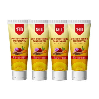 Buy 4 Packs 70ml NEUD Skin Brightening Tan Removal Face Cleanser with Haldi Chandan Kesar Directly From Company - everteen-neud.com