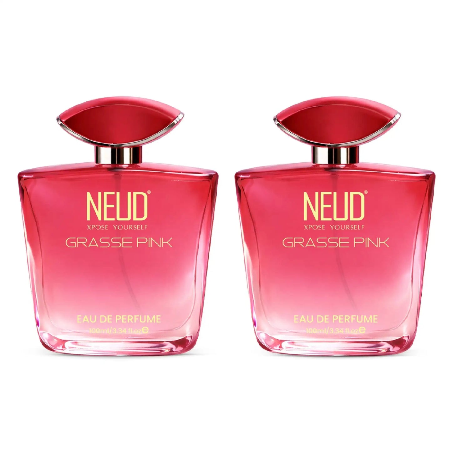 NEUD Grasse Pink Luxury Perfume for Women - 2 Packs, 100ml Each