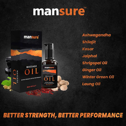 ManSure Massage Oil – Herbal Blend with Ashwagandha and Saffron