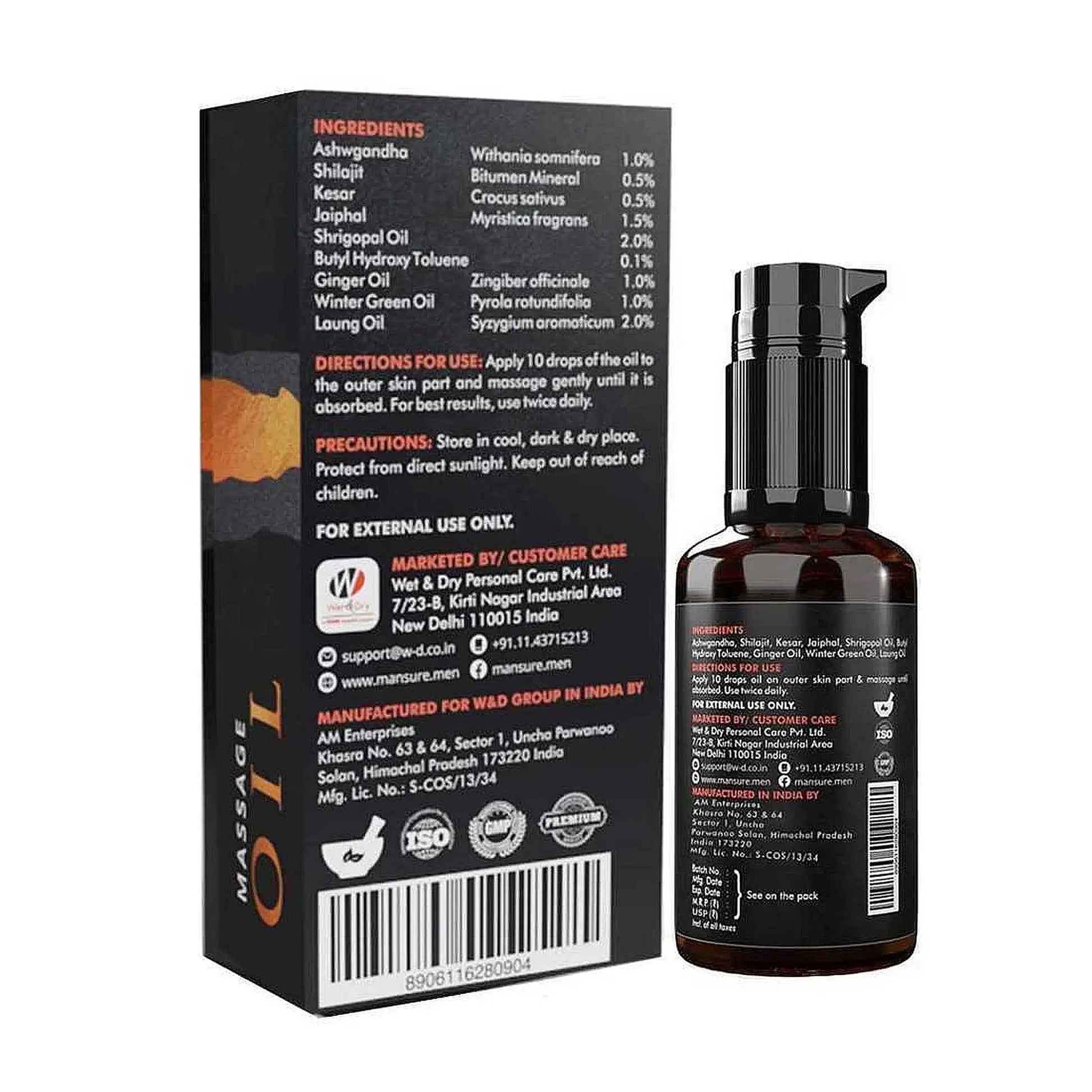ManSure Massage Oil – Store in a Cool, Dark and Dry Place