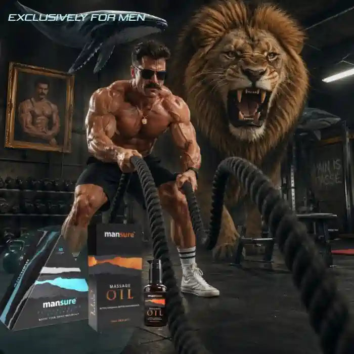 ManSure Combo - Massage Oil and TESTOSTERONE BOOSTER Capsules For Men