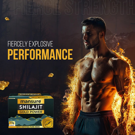 ManSure Shilajit Gold Power Resin – Swarna Bhasma and Fulvic Acid for Vitality and Performance