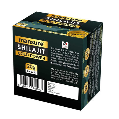 ManSure Shilajit Gold Power Resin 20g – Ships Worldwide from India