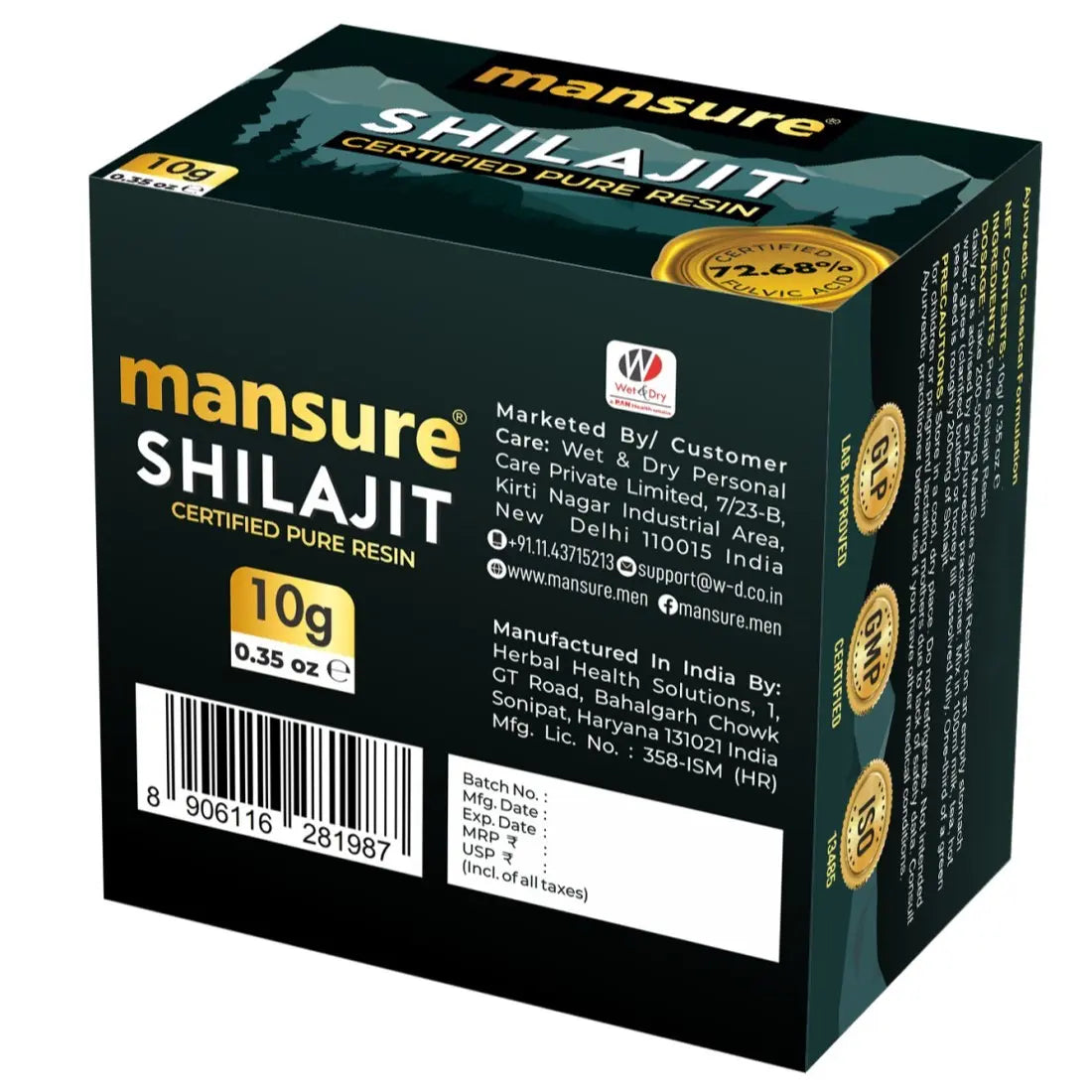 ManSure Shilajit Pure Resin 10g is Shipped Worldwide - everteen-neud-com