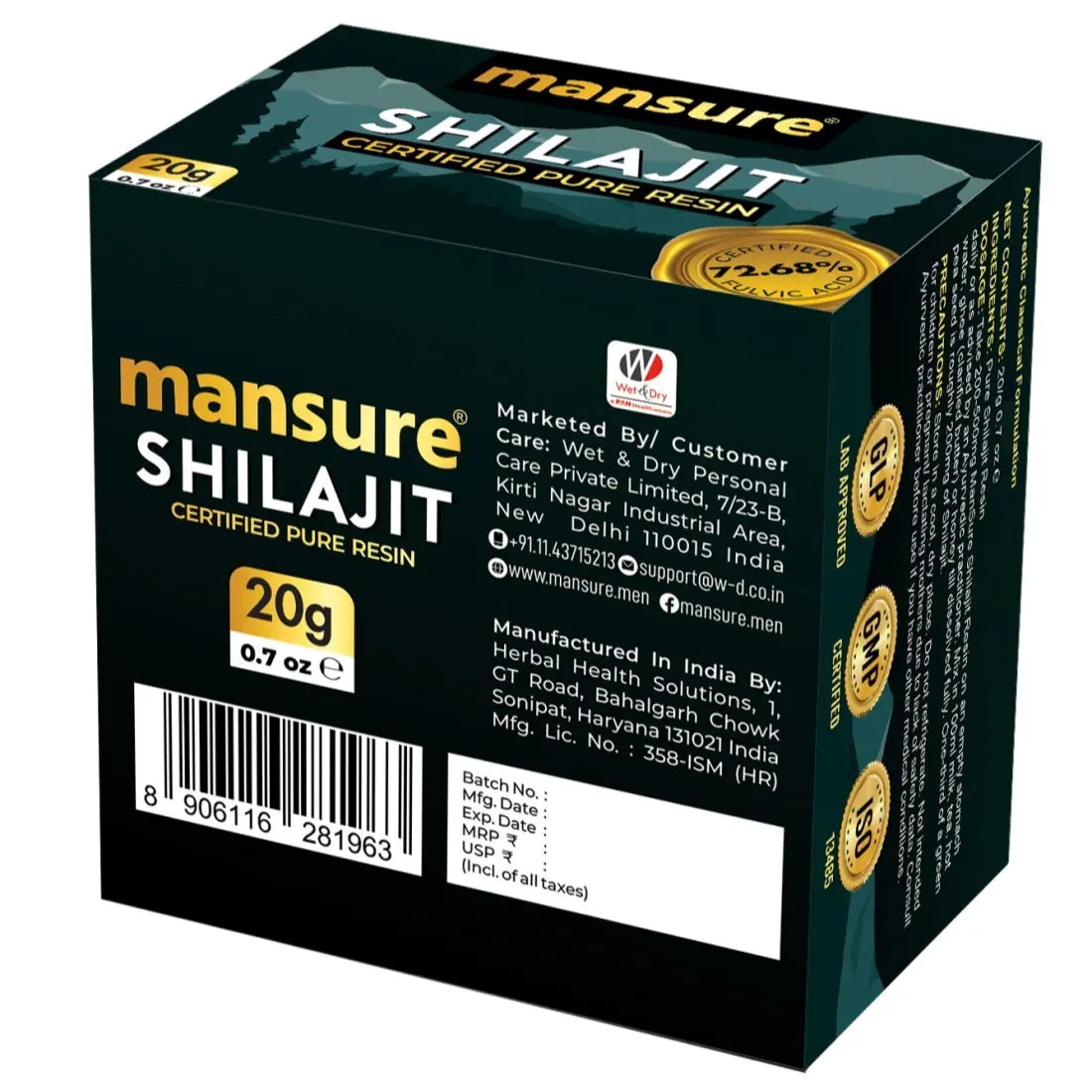 ManSure Shilajit Pure Resin 20g is Shipped Worldwide - everteen-neud-com