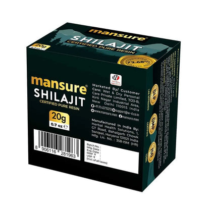 ManSure Shilajit Pure Resin 20g – Ships Worldwide from India