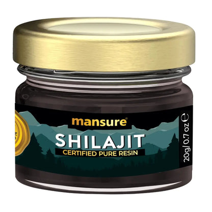 ManSure Shilajit resina pura sin rellenos y 72,68% de ácido fúlvico para la energía, el apoyo inmunológico y desintoxicación