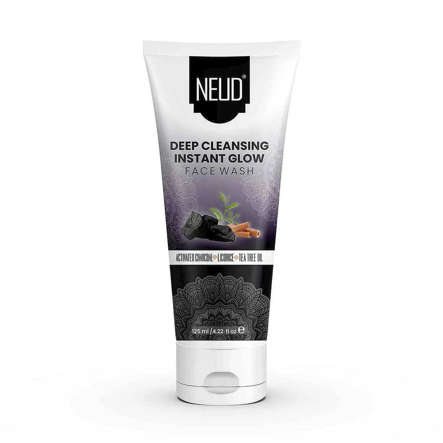 NEUD Deep Cleansing Instant Glow Face Wash With Activated Charcoal - 1x125ml Pack