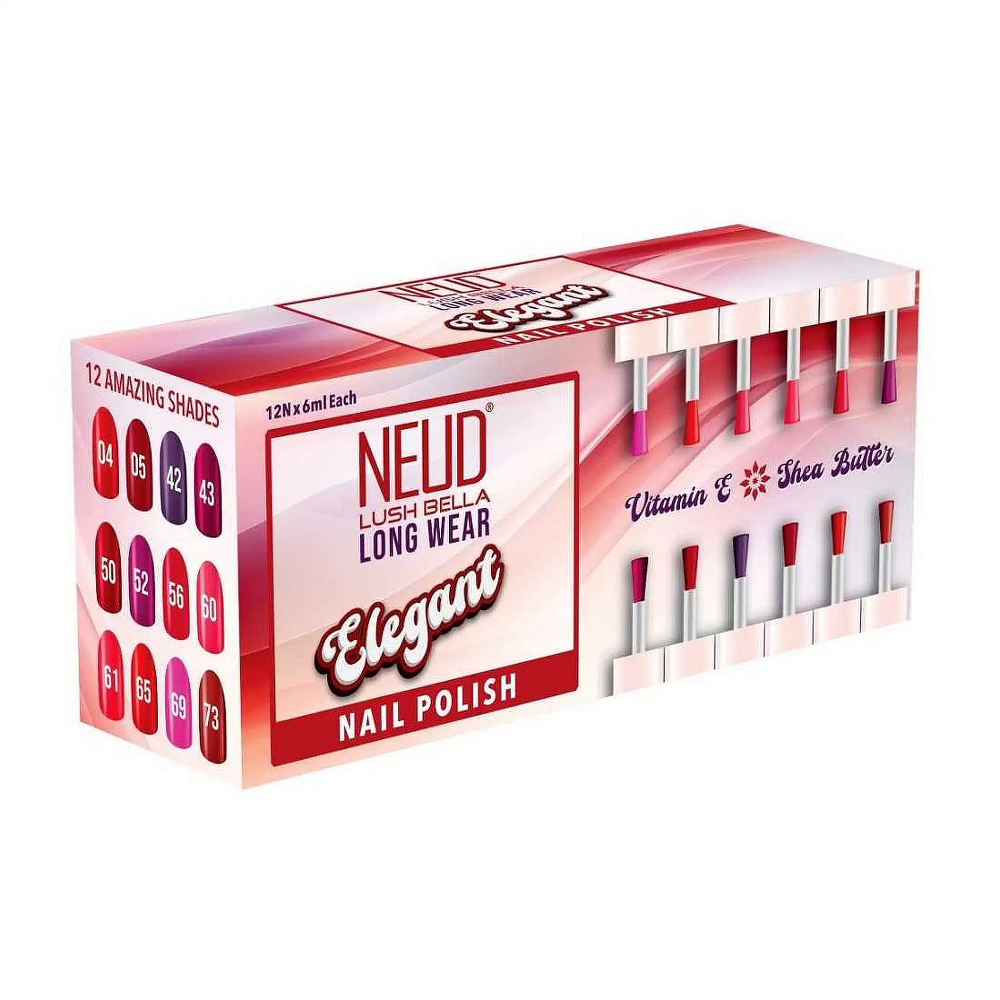Buy 1 Pack NEUD Lush Bella Elegant Nail Polish - 12x6ml - everteen-neud.com