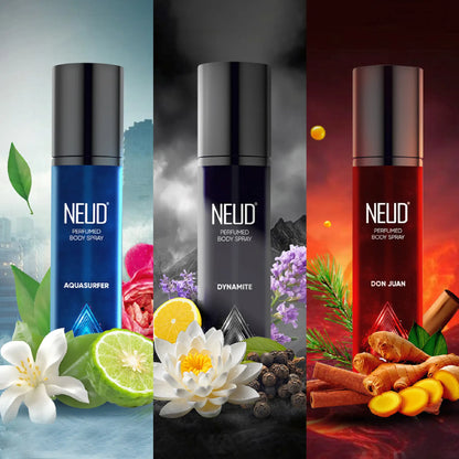 NEUD Perfumed Body Sprays – Three Distinct Scent Profiles, 3x120ml