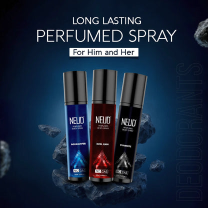 NEUD Perfumed Body Sprays 3x120ml – Long-Lasting Fragrance for Men and Women