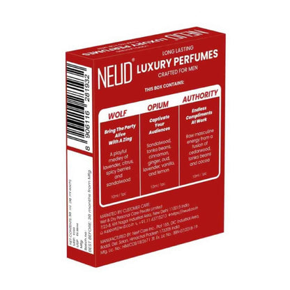 NEUD 3x10ml Luxury Pocket Perfumes Gift Set For Men - Shipped Worldwide From India
