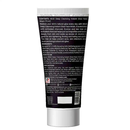 NEUD Deep Cleansing Instant Glow Face Wash 70ml - Shipped Worldwide From India